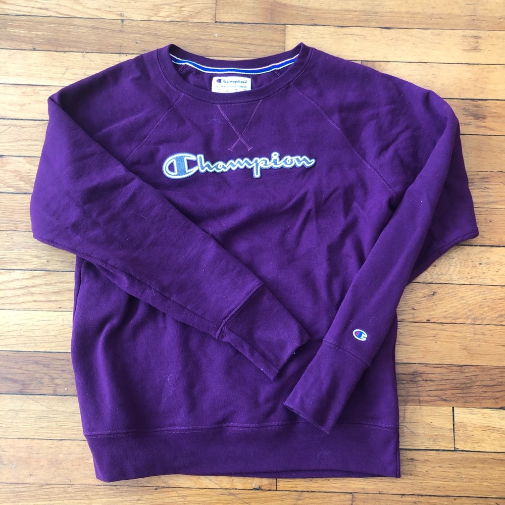 Purple Champion Crew Neck Sweater